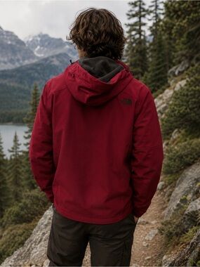 The North Face Fleece lined hooded jacket full zip Mens M